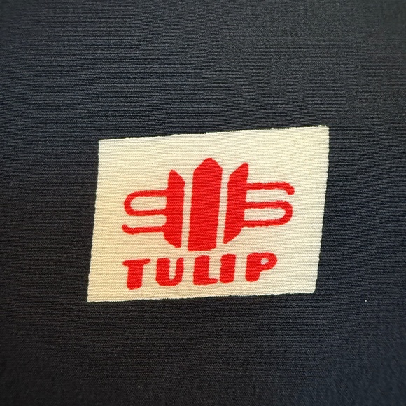 Tulip 100% Silk Scarf – Bold Abstract Stripes – Hand Rolled Hem - Picture 7 of 9